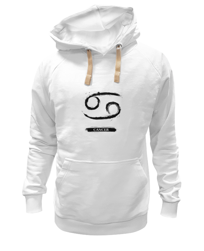 

Худи унисекс Printio Знак зодиака рак белое 2XL, Белый, Знак зодиака рак