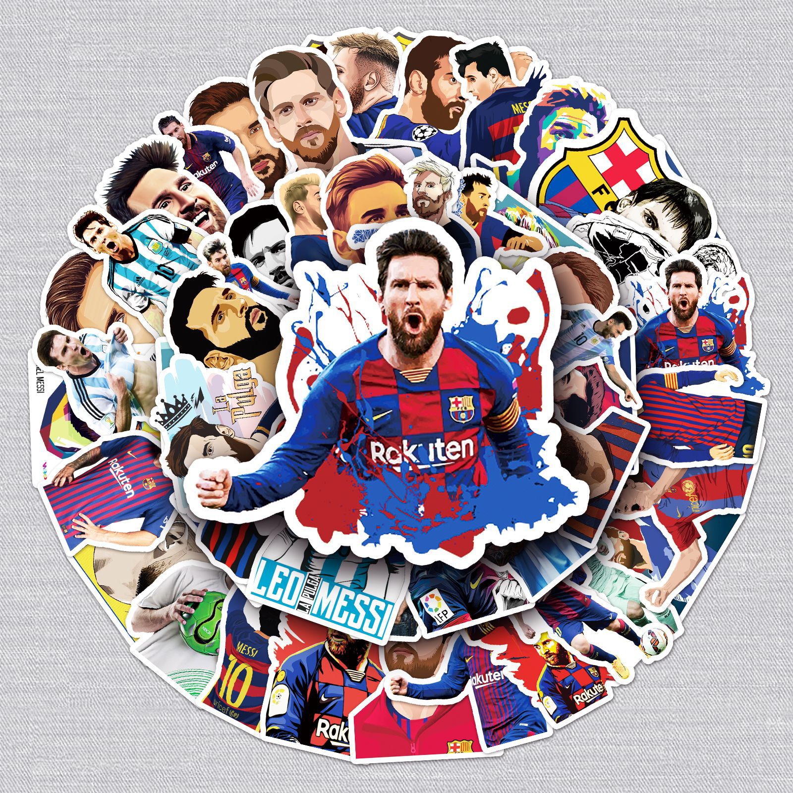 Виниловые наклейки Месси DW SHOP, набор наклеек Messi 51 шт.