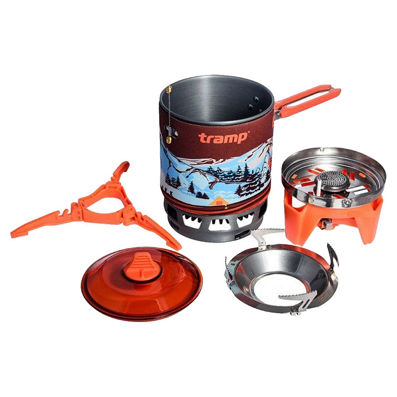 Система для приготовления пищи Tramp 1л. (оранжевый) TRG-115