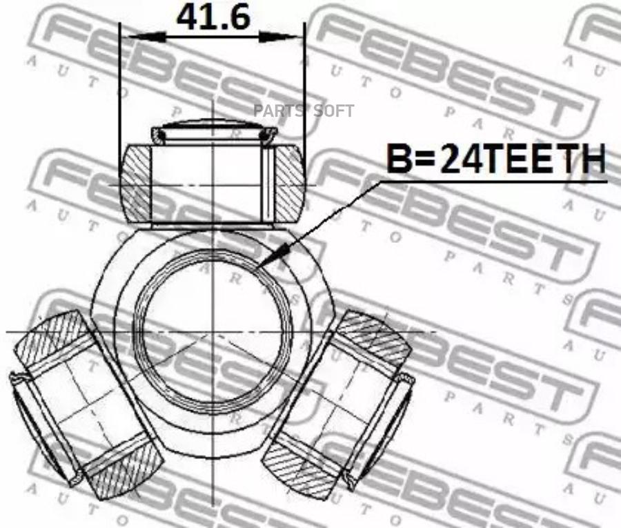 

FEBEST Трипоид 24X41.6 BMW 3 E90 2005-2008 FEBEST 1916-E60