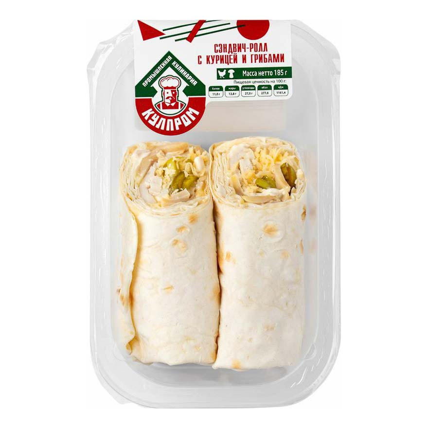 

Сэндвич-ролл Кулпром с курицей и грибами 185 г