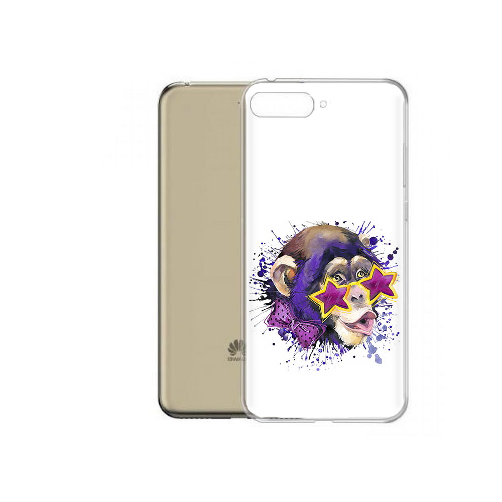 

Чехол MyPads Tocco для Honor 7A Pro обезьяна в очках (PT114064.46.524), Прозрачный, Tocco