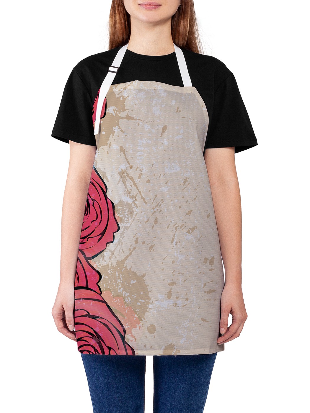 

Фартук женский JoyArty для готовки "Мост из роз", универсальный размер, Коричневый
