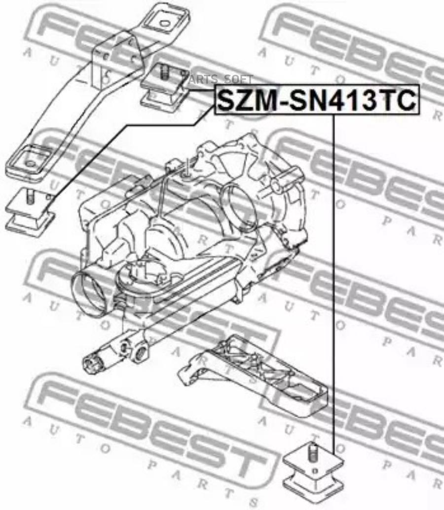 

FEBEST Подушка раздаточной коробки SUZUKI Jimny FEBEST SZM-SN413TC FEBEST SZM-SN413TC