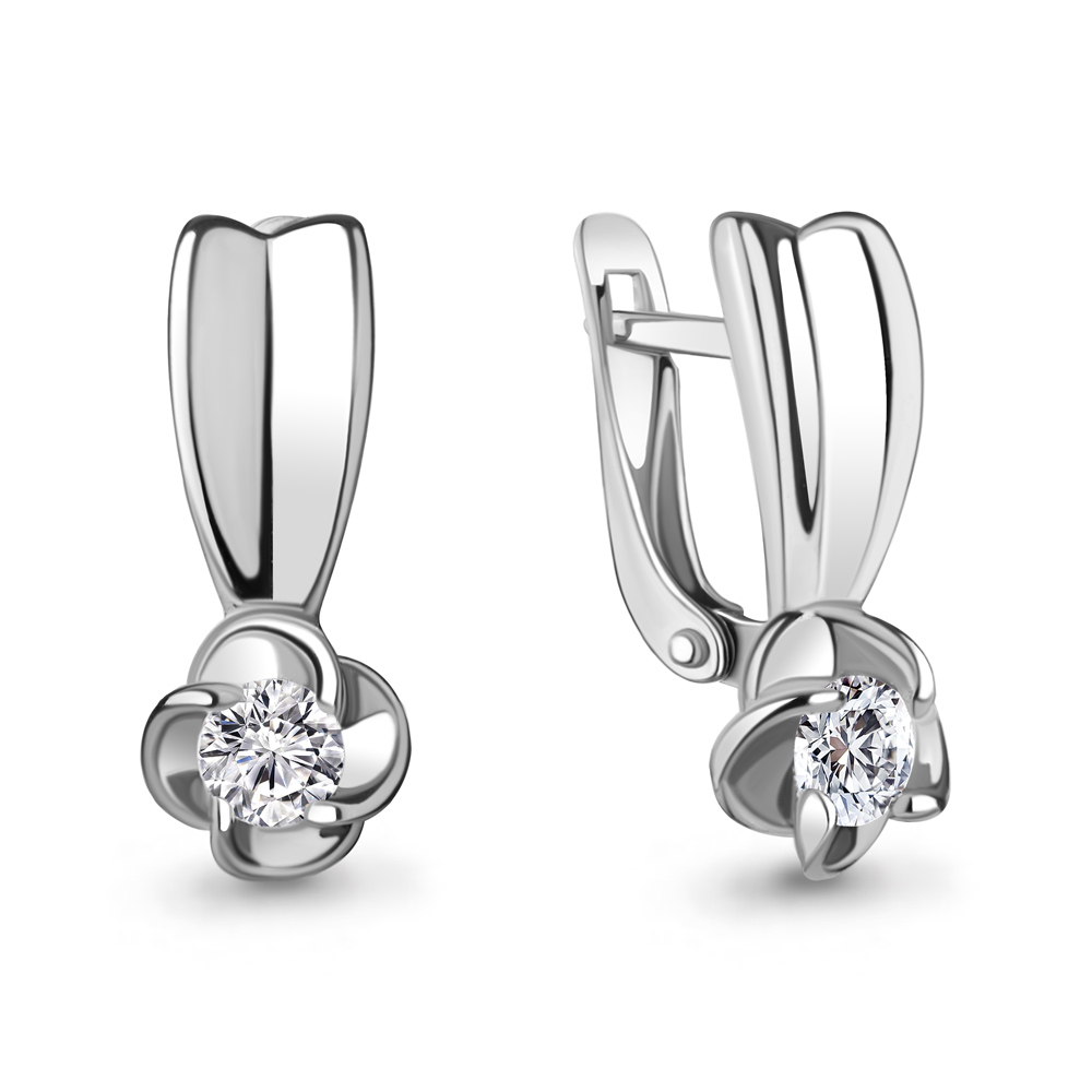 

Серьги из серебра с фианитом Aquamarine 42847_925_р, 42847_925_р