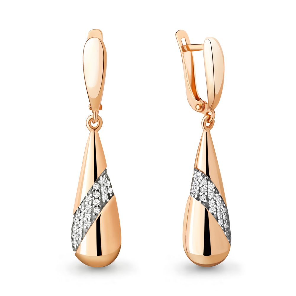 

Серьги из серебра с фианитом Aquamarine 42840А_925_з, 42840А_925_з