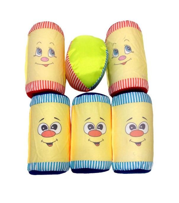 

Игрушка мягконабивная Кегли (с погремушкой в мяче) Учитель