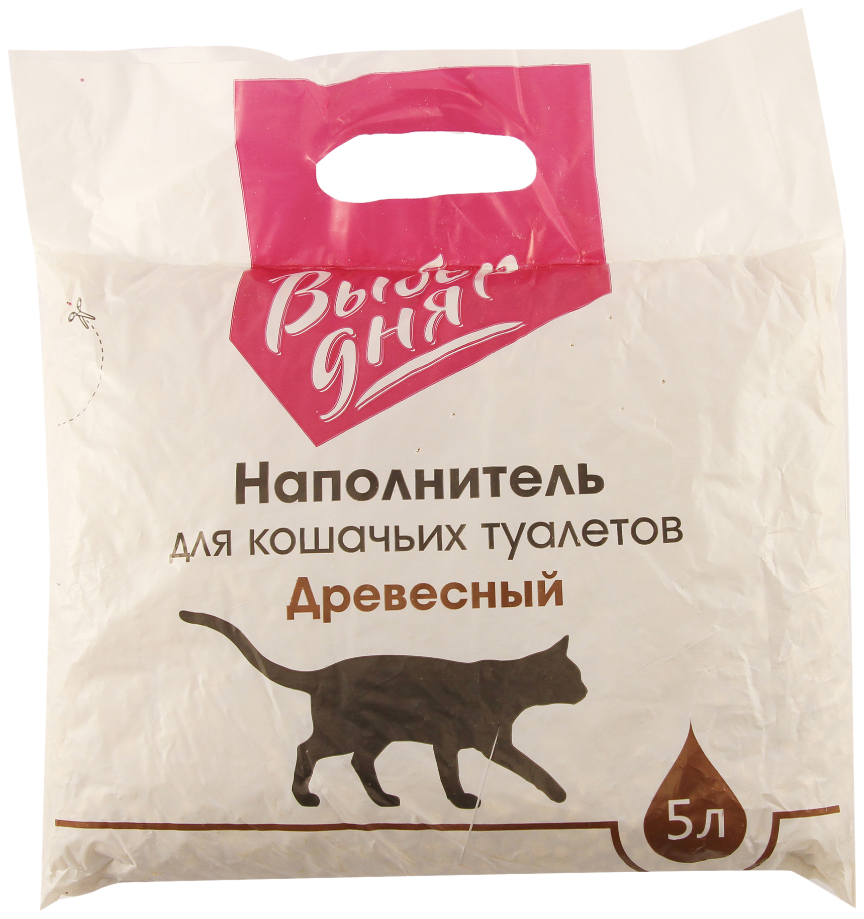 

Наполнитель туалетов для кошек Выбор дня древесный, 5 л
