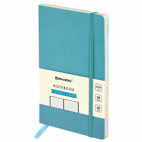 

Блокнот А5, Brauberg ULTRA, 80 г/м2, 96 л., клетка, бирюзовый, 113009, 2 шт