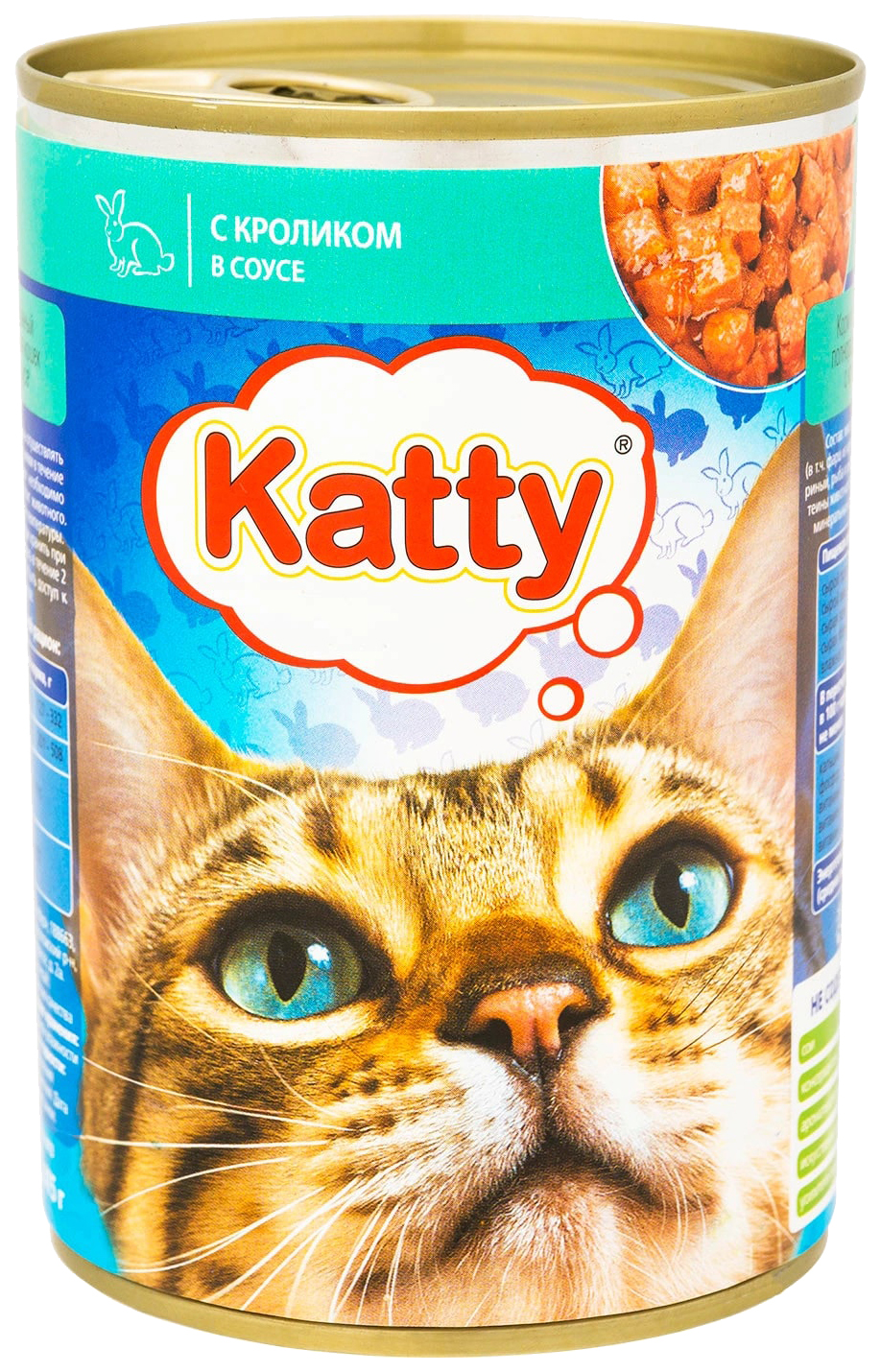 Консервы для кошек Katty Кролик в соусе, 415 г