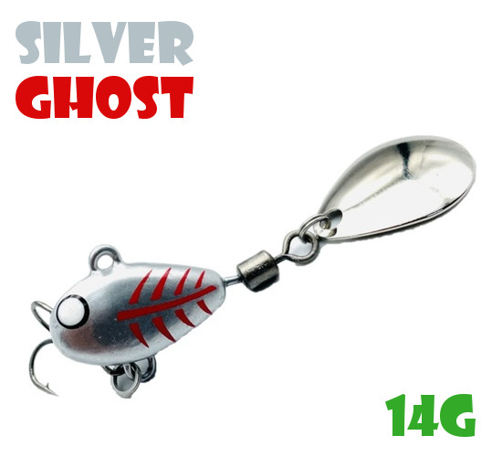 

Тейл-Спиннер Uf-Studio Hurricane 14g #Silver Ghost, Серебристый;красный, Hurricane