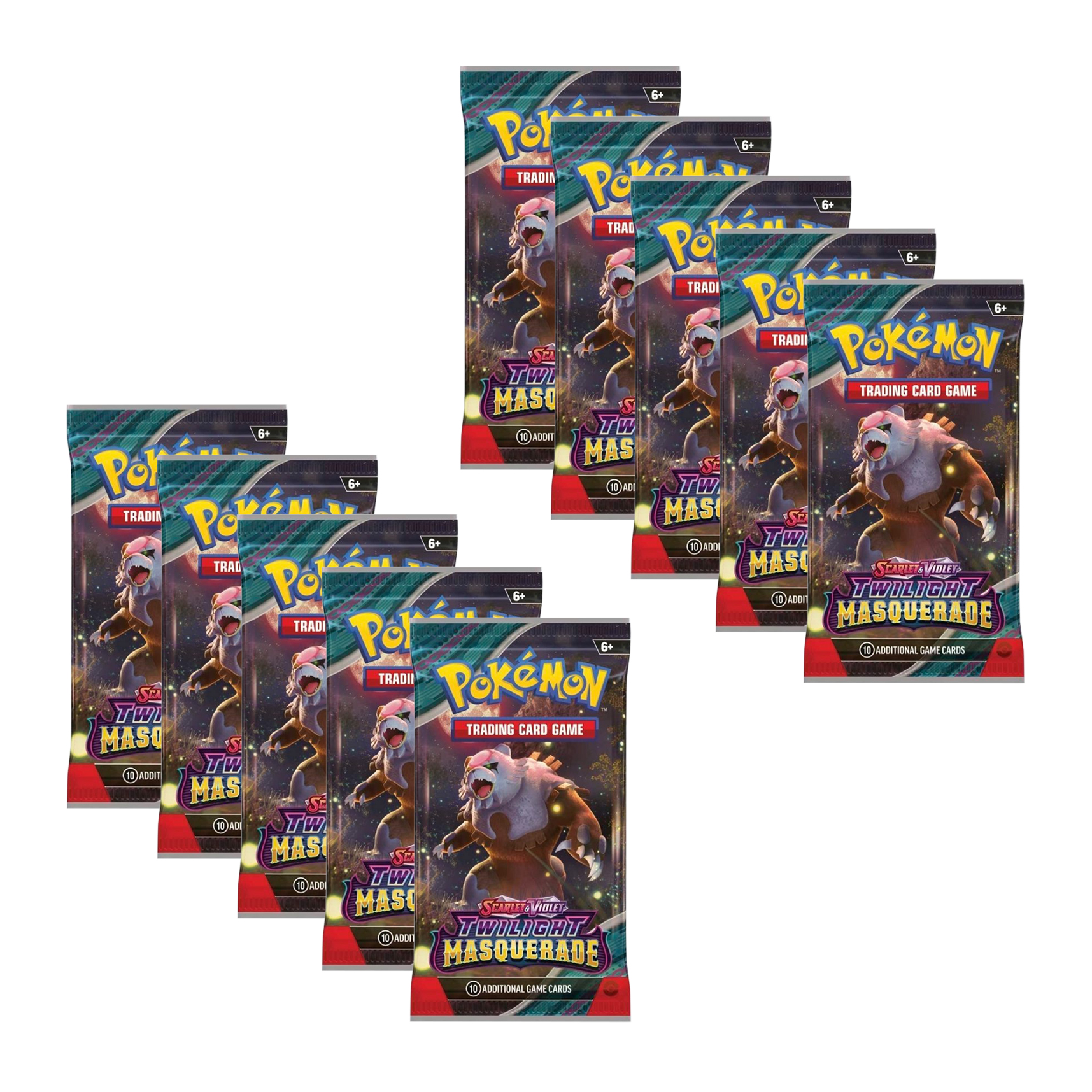 

Настольная игра Nintendo Pokemon TCG 10 бустеров издания Twilight Masquerade английский, TCG