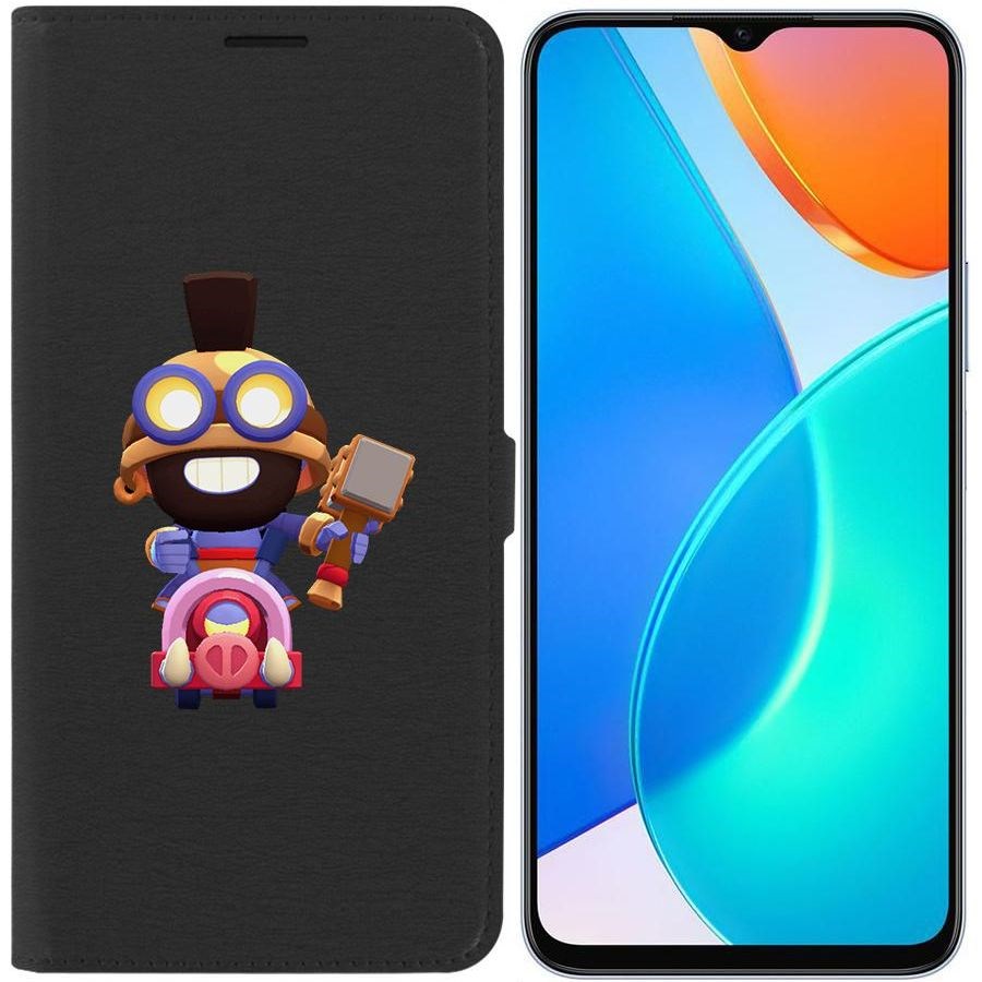 

Чехол-книжка Eco Book для Honor X6 Brawl Stars-Карл Всадник на кабане