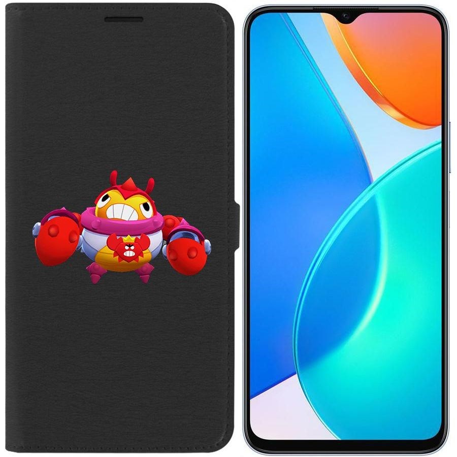 

Чехол-книжка Eco Book для Honor X6 Brawl Stars-Краб Тик