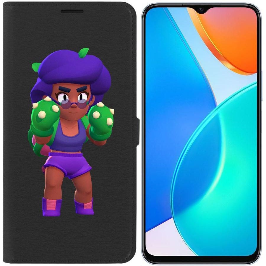 

Чехол-книжка Eco Book для Honor X6 Brawl Stars-Роза