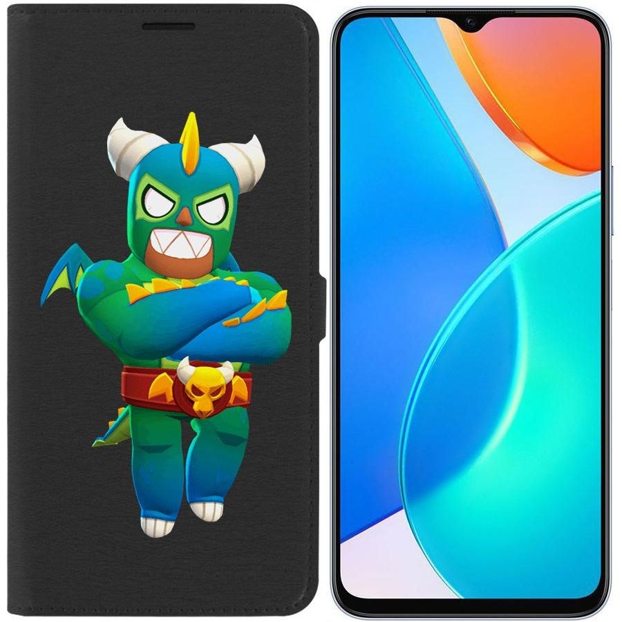 

Чехол-книжка Eco Book для Honor X6 Brawl Stars-Эль Дракон Вердозо