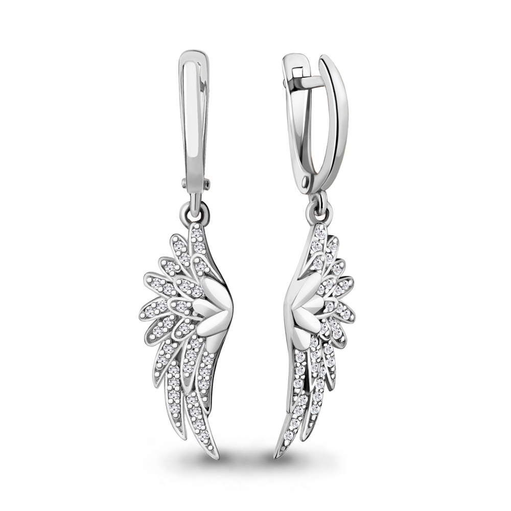 

Серьги из серебра с фианитом Aquamarine 42732А_925_р, 42732А_925_р