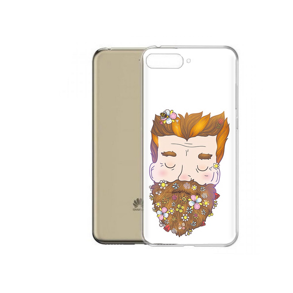 

Чехол MyPads Tocco для Honor 7A Pro мужчина с цветами в бороде (PT114064.46.489), Прозрачный, Tocco