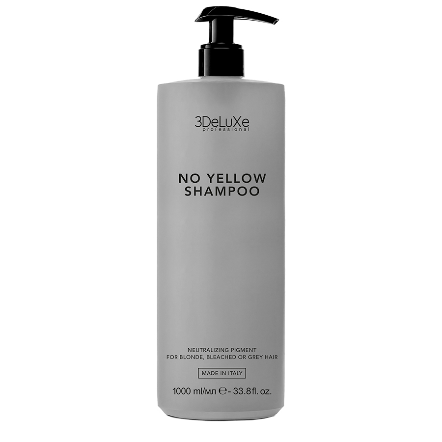 фото Шампунь 3deluxe professional - для нейтрализации желтизны волос shampoo no yellow, 1000 мл