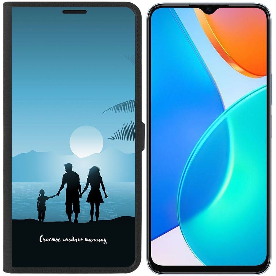 Чехол-книжка Eco Book для Honor X6 Счастье любит тишину
