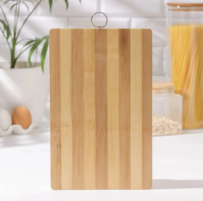 

Доска разделочная кухонная деревянная бамбук Bamboo, Бежевый, BamCutBoard