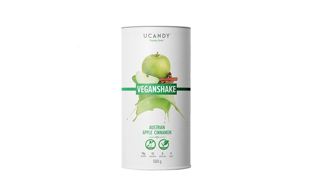 фото Белково-витаминный коктейль ucandy veganshake, австрийское яблоко с корицей, 500 г