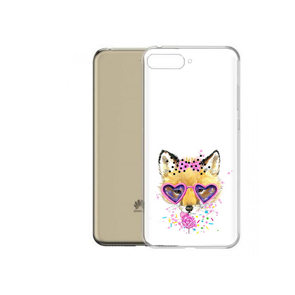 

Чехол MyPads Tocco для Honor 7A Pro лисенок с бантиком (PT114064.46.441), Прозрачный, Tocco