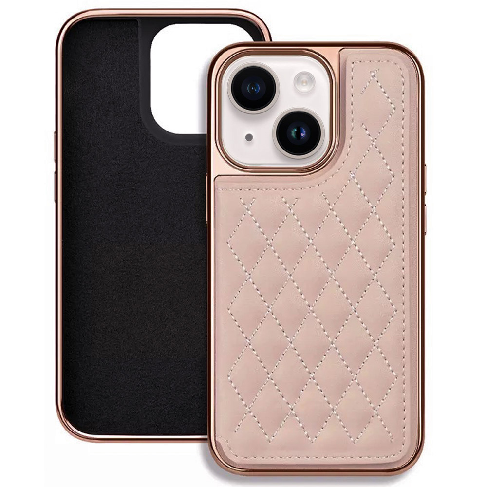 фото Чехол-визитница с подставкой для iphone 14, igrape (розовый)