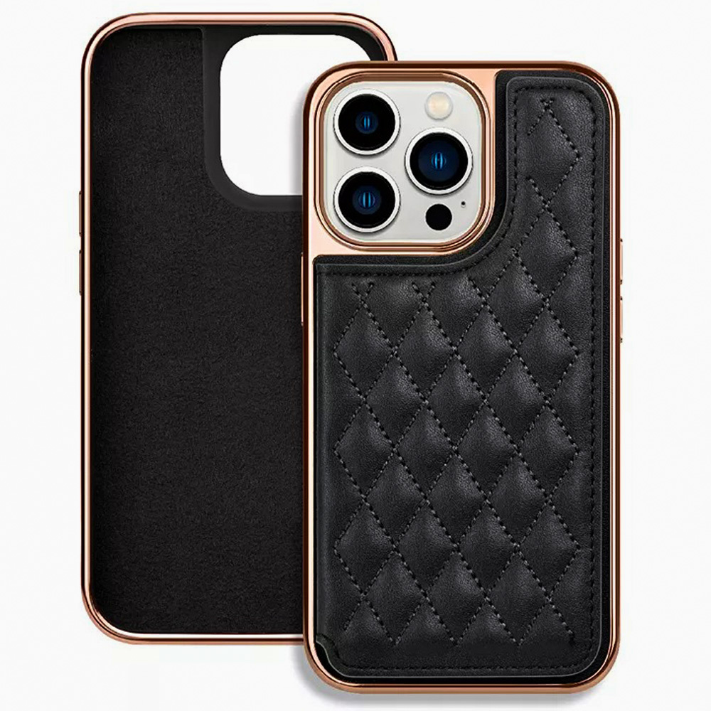 фото Чехол-визитница с подставкой для iphone 14 pro, igrape (черный)