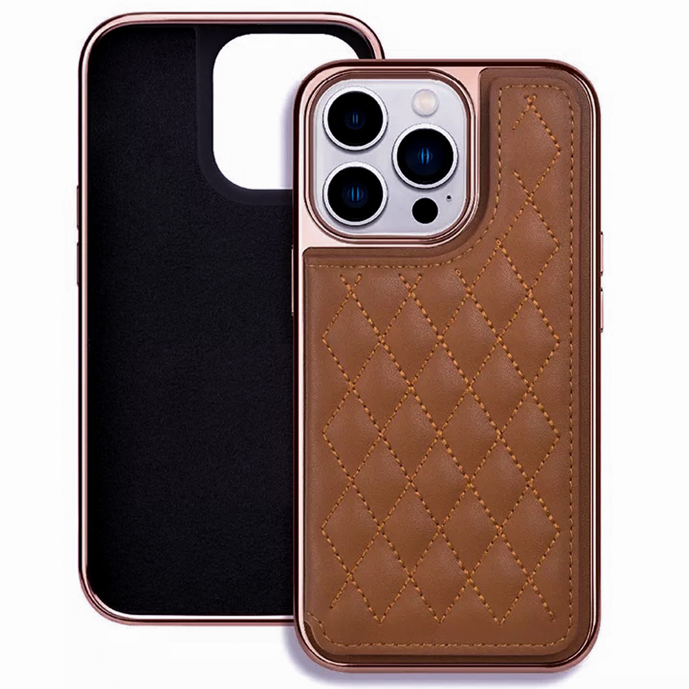 фото Чехол-визитница с подставкой для iphone 13 pro, igrape (коричневый)