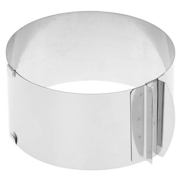 фото Раздвижная форма для выпечки кольцо-трансформер 16-20 см., высота 8 см. cake ring nobrand