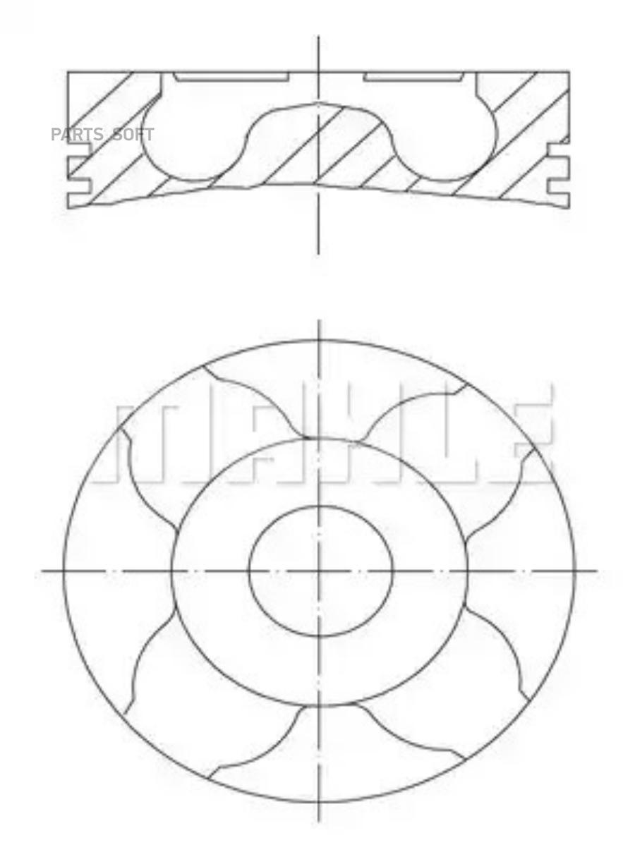 

Поршень двигателя Mahle/Knecht MAN d=120.00