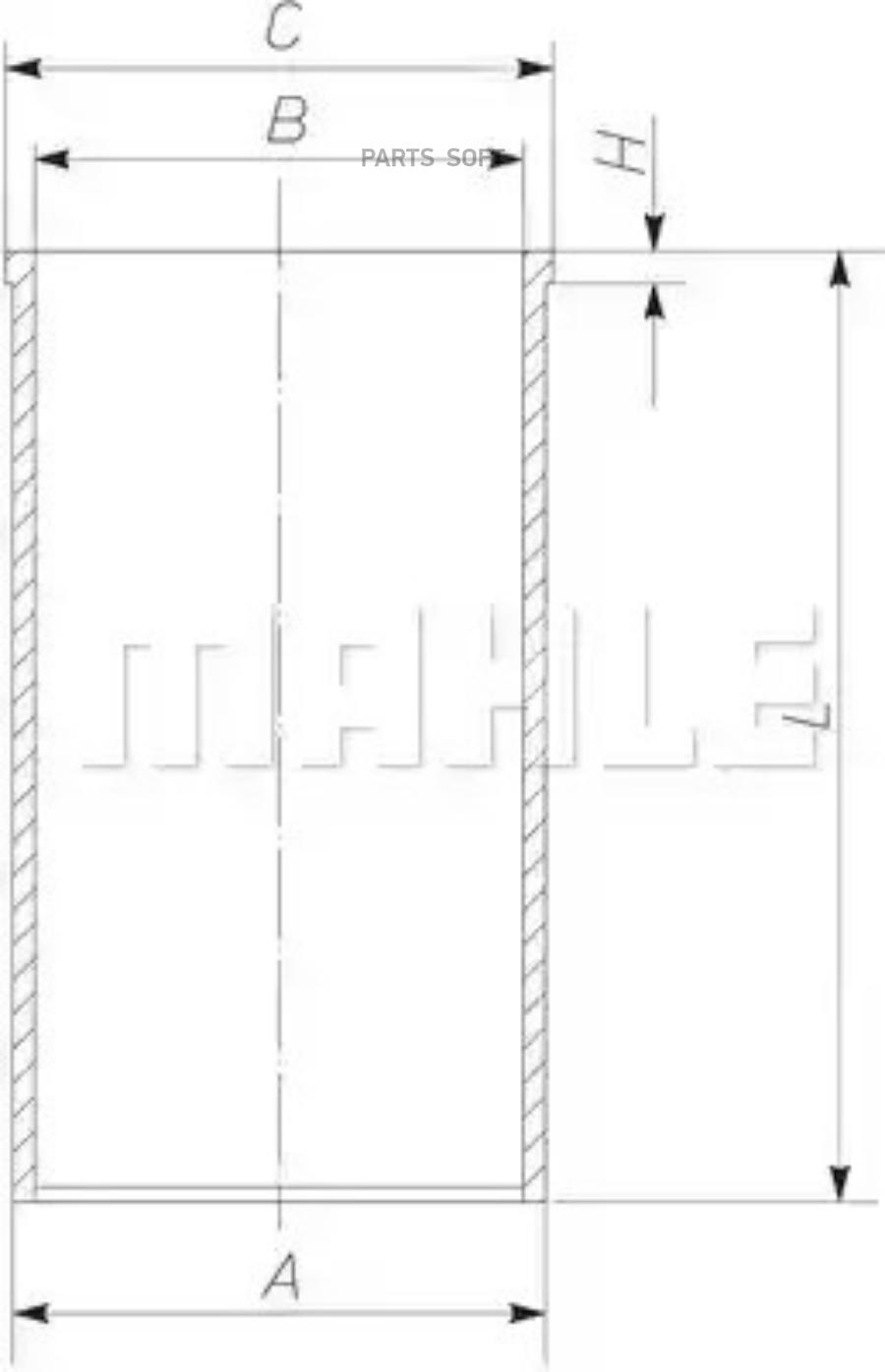 MAHLE 001WV0400 Гильза цилиндра