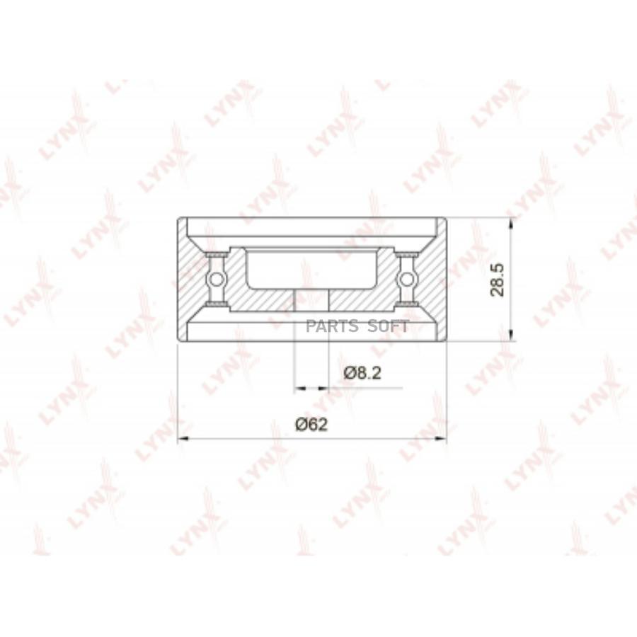 

LYNXAUTO PB1060 Ролик натяжной ремня ГРМ