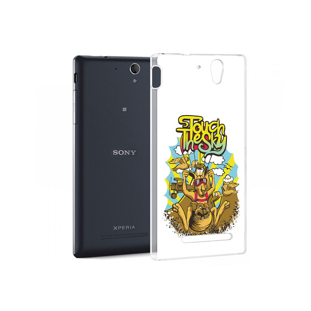 Чехол MyPads Tocco для Sony Xperia C3 нарисованное кенгуру комикс (PT18760.251.505)