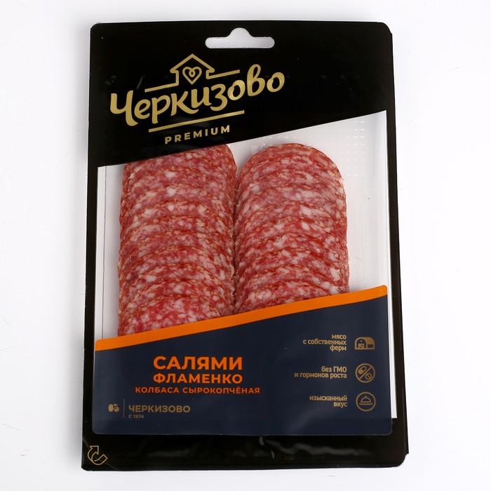 Колбаса Черкизово сырокопченая салями фламенко нарезка 0,1 кг