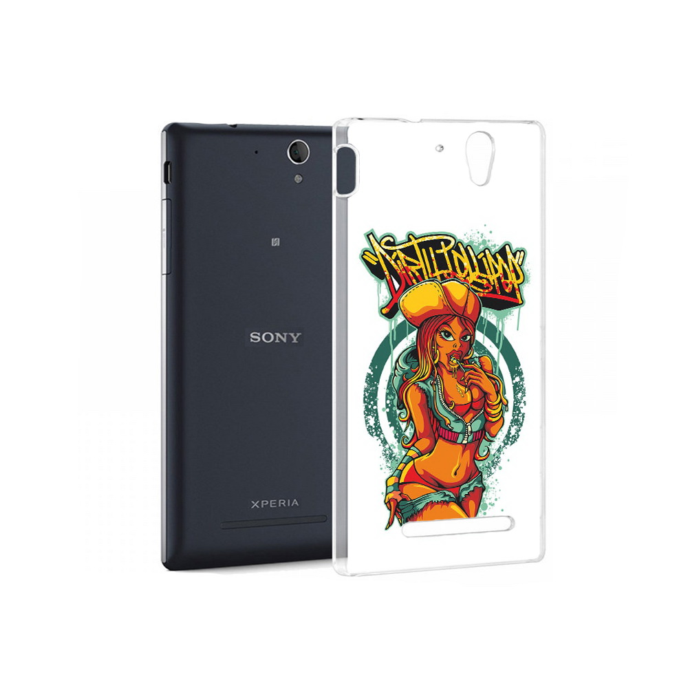 Чехол MyPads Tocco для Sony Xperia C3 нарисованная девушка комикс (PT18760.251.500)