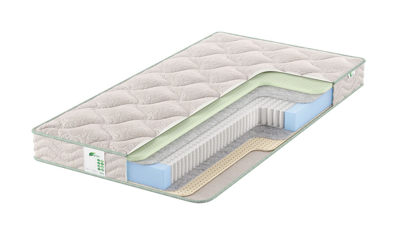 

Матрас анатомический пружинный Agreen Try Chicago 80х200х19, Белый, Try Chicago