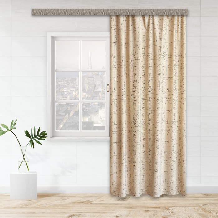 

Штора "Вельвет" с тиснением 160x260 см, коричневый, пэ