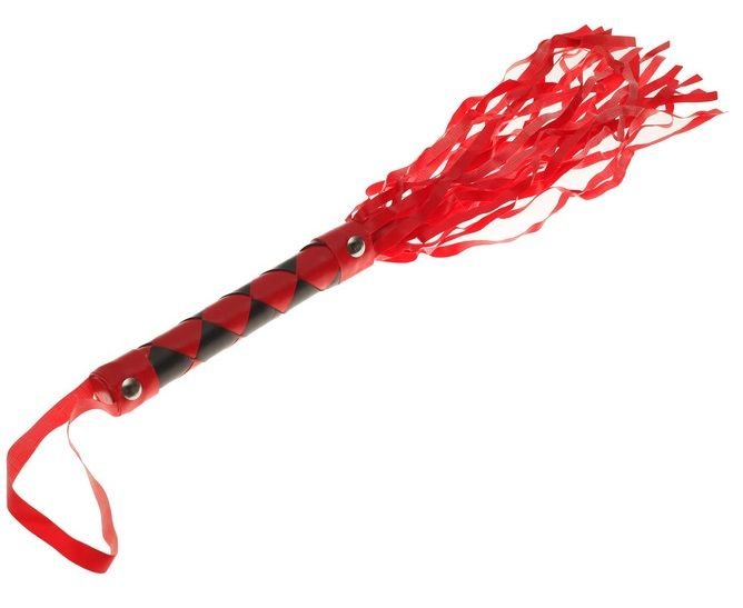 Плеть с ромбами на ручке 42 см красный с черным