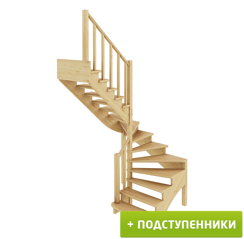 

Лестница Profi Hobby К-003м/4 Л с подступенками сосна (6 уп), Бежевый, К-003м
