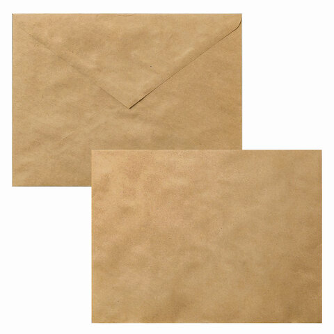 

Конверты С5 (162х229 мм) КРАФТ, клей, 90 г/м2, комплект 50 шт., Brauberg, 112364, 5 шт, Коричневый