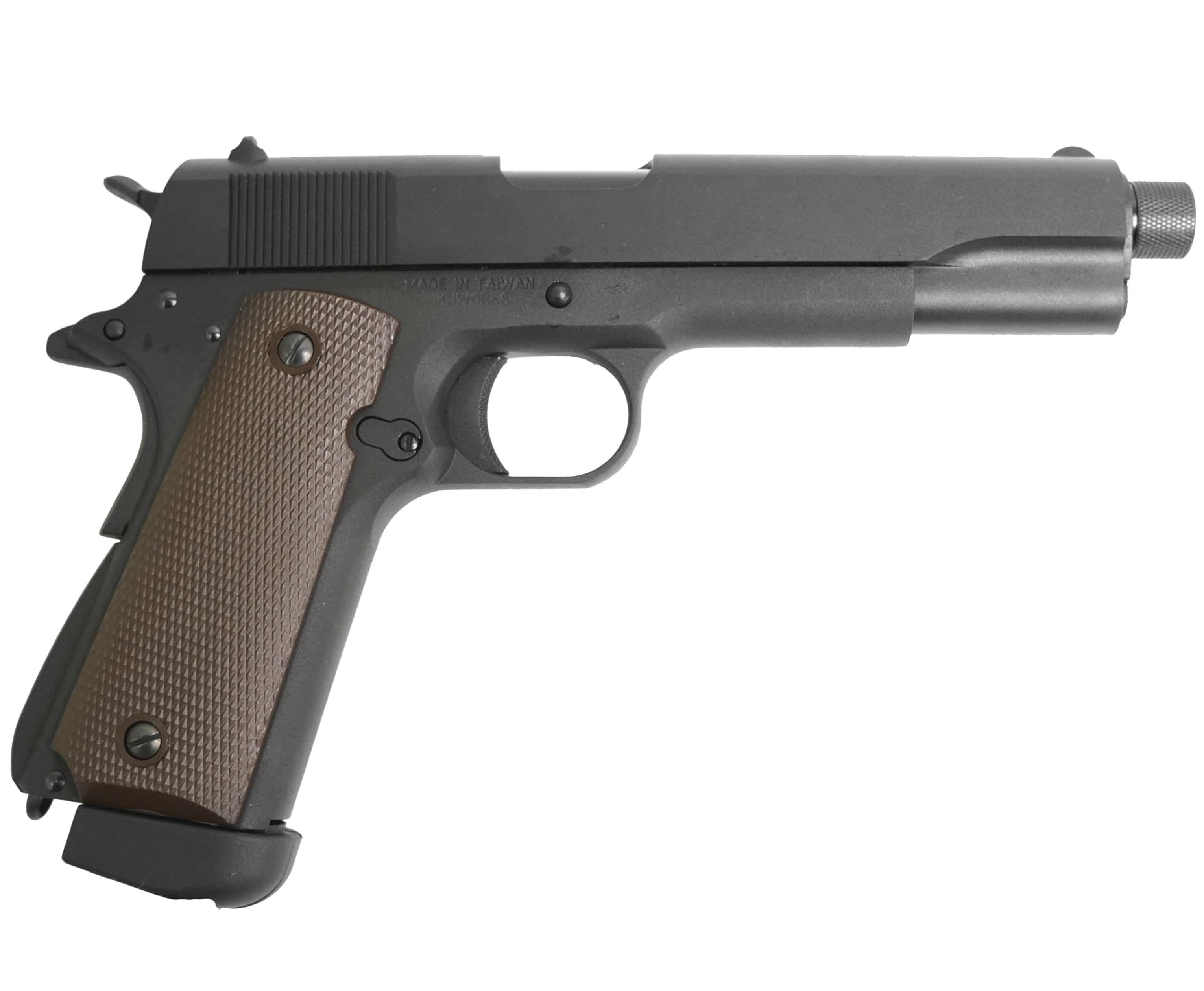 Страйкбольный пистолет KJW Colt M1911A1 6 мм, GBB, CO2, удлиненный ствол