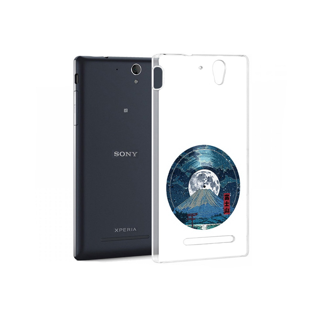 

Чехол MyPads Tocco для Sony Xperia C3 нарисованная виниловая гора с луной, Прозрачный, Tocco