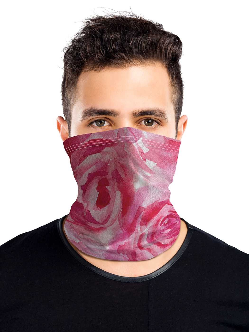 фото Универсальный бафф маска joyarty "туман из роз"