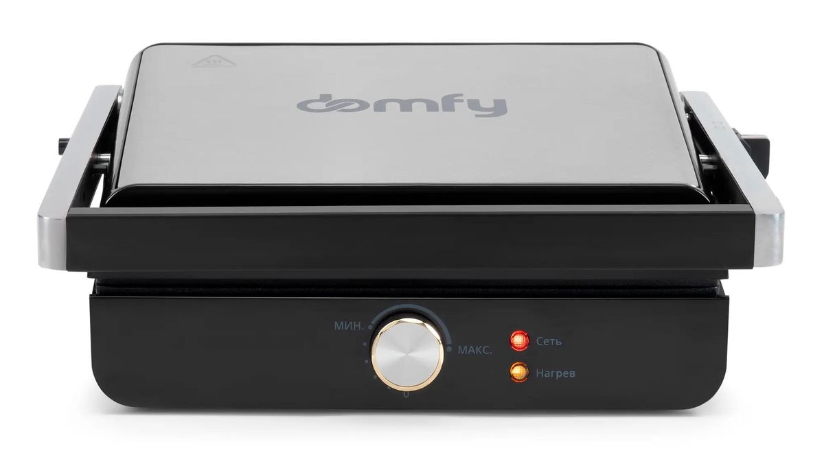 

Электрогриль DOMFY DSM-EG301, черный и серебристый