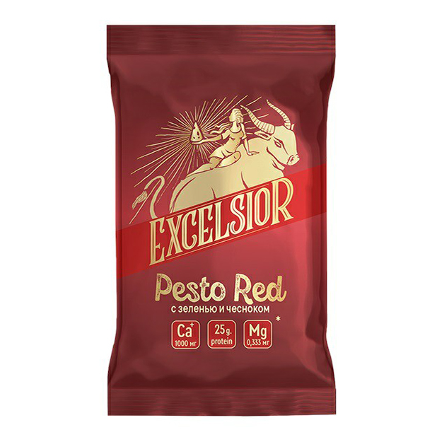 

Сыр полутвердый Excelsior Pesto Red зелень-чеснок 45% БЗМЖ 180 г