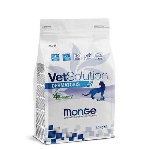

Сухой корм для кошек Monge VetSolution Cat Dermatosis, лосось, 1,5 кг, Dermatosis