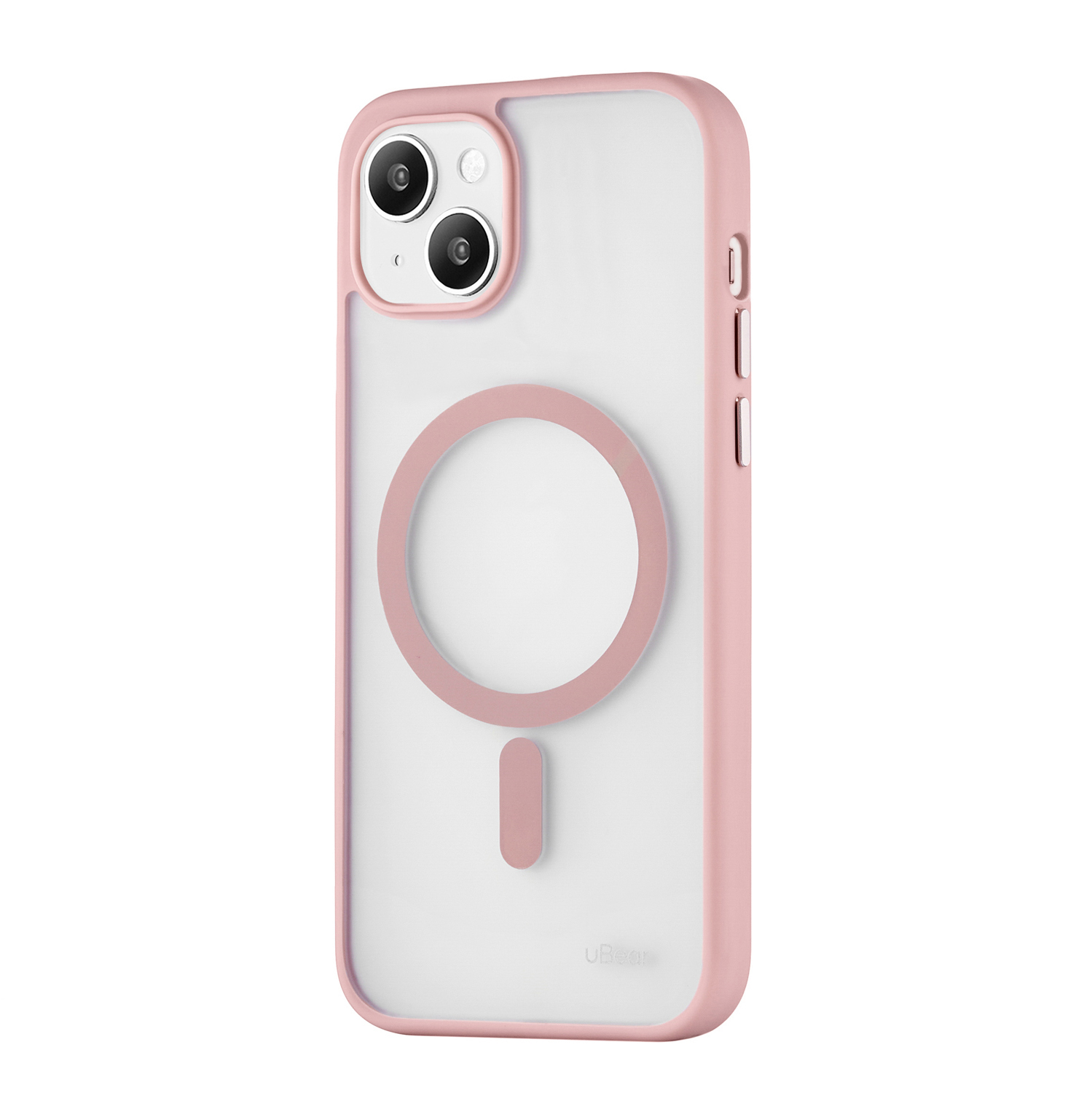 

Чехол для iPhone 15 Plus uBear Cloud Mag Case, MagSafe совместимый, усиленный, силк-тач, Розовый