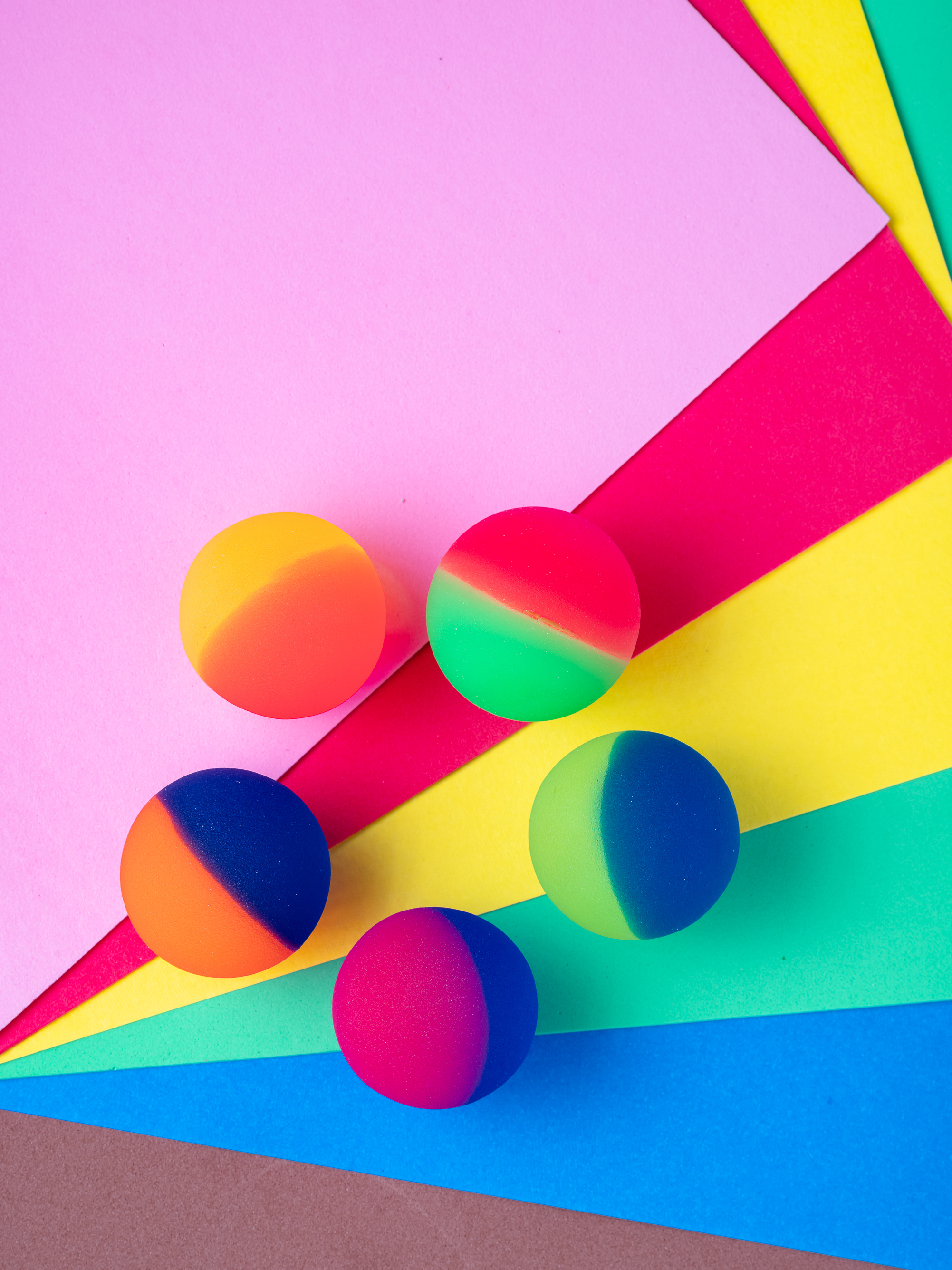 Мячи-прыгуны Skyballs Цветной лед 45мм, 5 шт